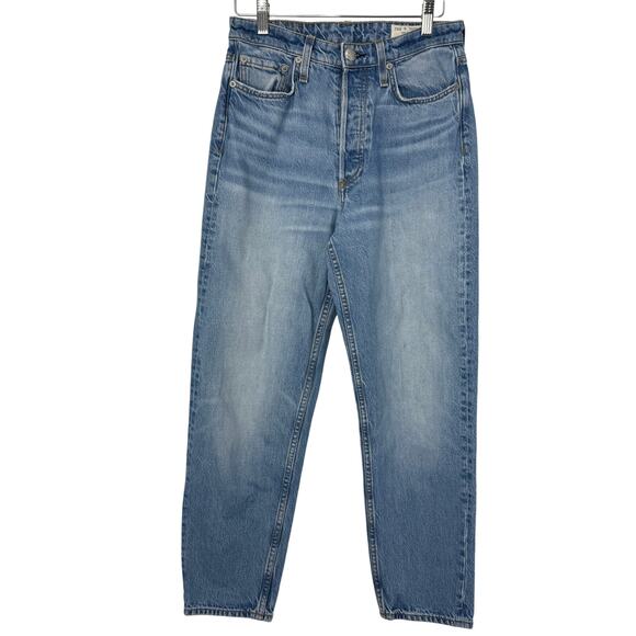 Rag & Bone Alyssa High Rise Barrel Leg Jeans Size 26 Button Fly Vintage Wash - Picture 1 of 12